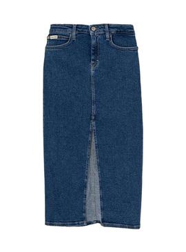 Gonna Calvin Klein Jeans Auth City in denim per bambina