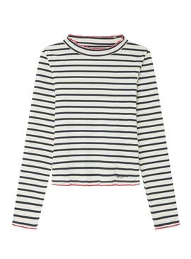 T-shirt Pepe Jeans Tallulah a righe bianche