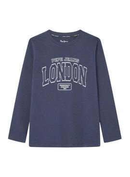 Maglietta Pepe Jeans Baley blu navy per bambino