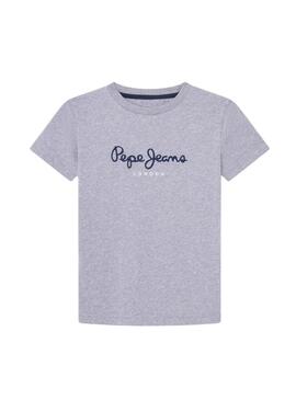 Maglietta Pepe Jeans New Art grigia per bambino