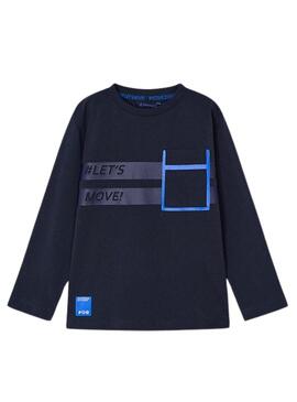 T-shirt Mayoral Tasca Active in blu navy per bambino