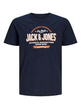 Maglietta Jack and Jones Logo blu scuro per bambino