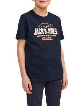 Maglietta Jack and Jones Logo blu scuro per bambino