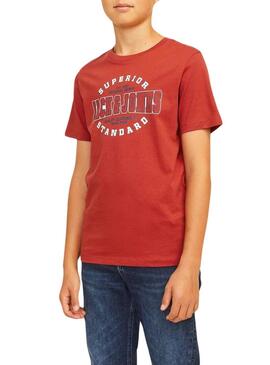 Maglietta Jack and Jones Logo rossa per bambino