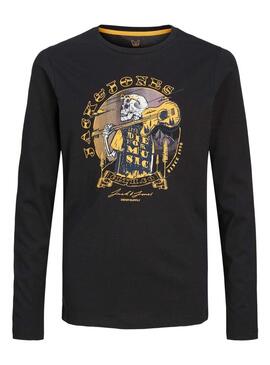 Maglietta Jack and Jones Skull nera per bambino