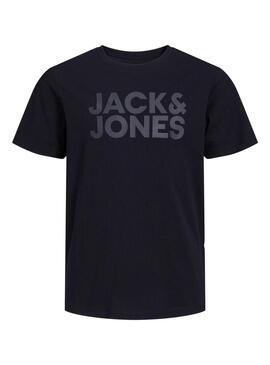 Maglietta Jack and Jones Corp logo nera per bambino