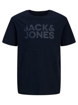 Maglietta Jack and Jones Corp blu scuro per bambino