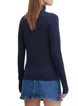 Maglione Tommy Jeans a costine blu navy per donna