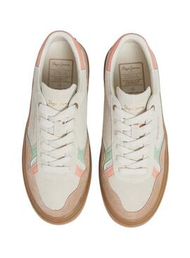 Sneakers Pepe Jeans Travis retro bianche per donna