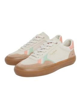 Sneakers Pepe Jeans Travis retro bianche per donna