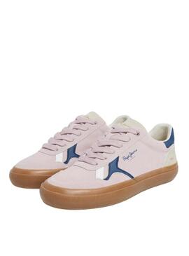 Scarpe da ginnastica Pepe Jeans Travis retro rosa per donna