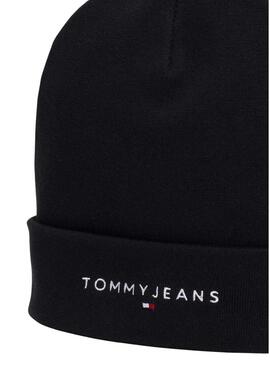 Cappello Tommy Jeans nero con logo ricamato per donna