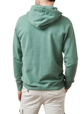 Felpa con cappuccio Altonadock Maps Hoodie verde per uomo