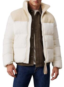 Giacca Calvin Klein Jeans Sherpa crema per uomo