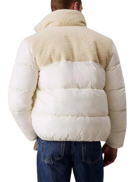 Giacca Calvin Klein Jeans Sherpa crema per uomo