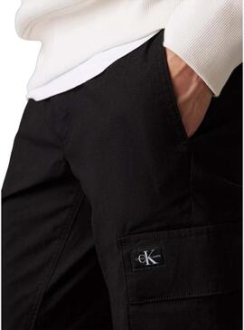 Pantaloni Calvin Klein Jeans Cargo neri per uomo