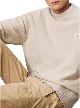 Pantaloni Calvin Klein Jeans Cargo beige per uomo