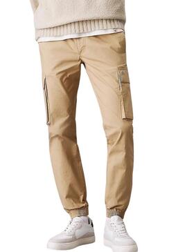 Pantaloni Calvin Klein Jeans Cargo beige per uomo