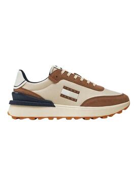 Scarpe Tommy Jeans Technical Runner color cammello per uomo