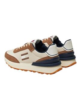 Scarpe Tommy Jeans Technical Runner color cammello per uomo