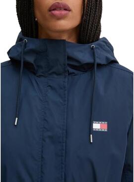 Parka Tommy Jeans 2 in 1 Tecnica blu per donna