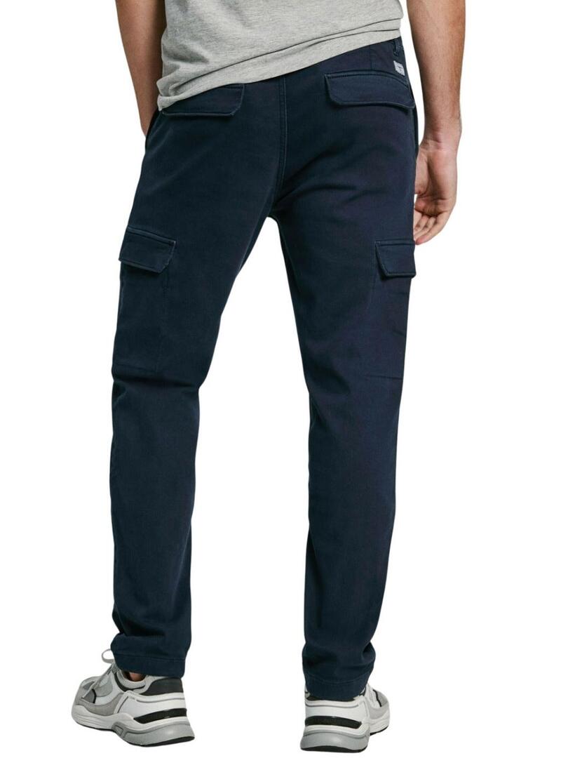 Pantaloni Pepe Jeans Gymdigo blu marino per uomo