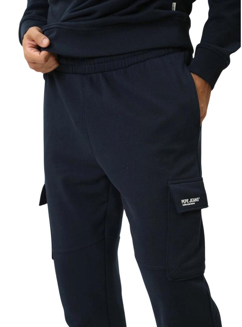 Pantaloni jogger Pepe Jeans Sam blu navy per uomo