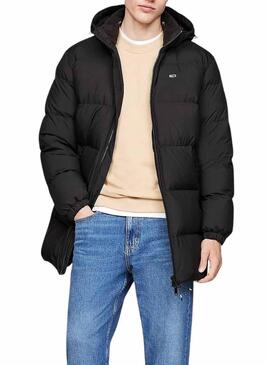 Parka Tommy Jeans Essential nera per uomo