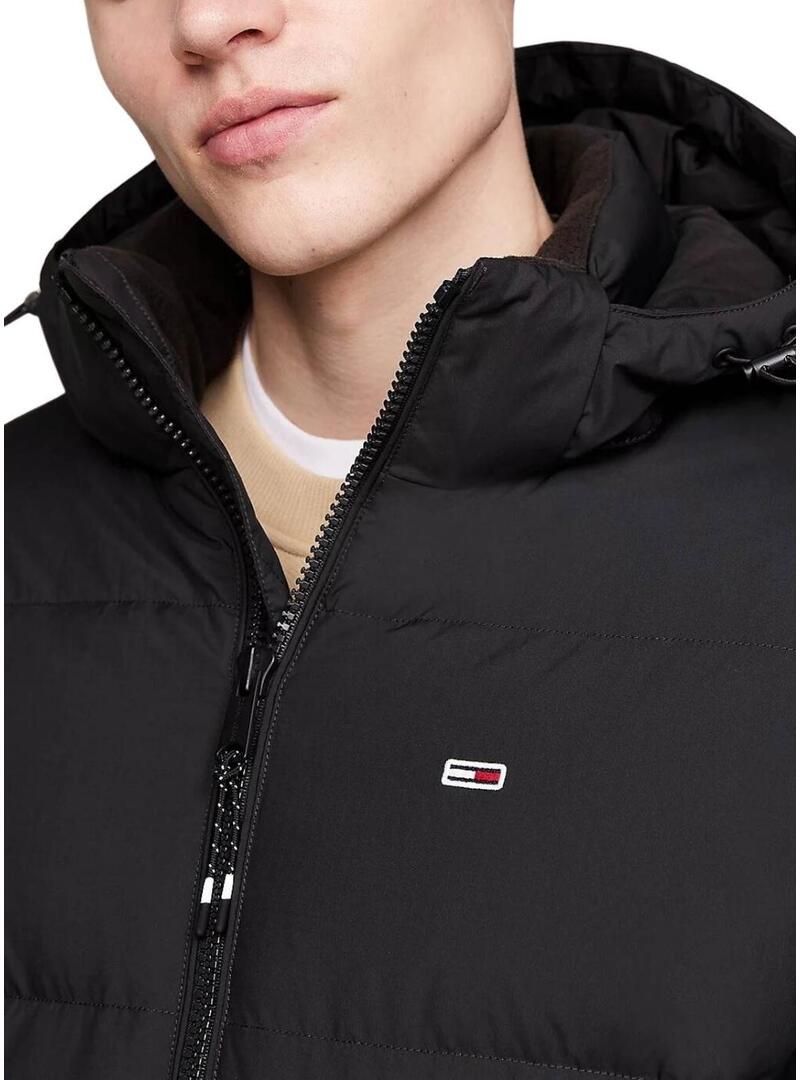 Parka Tommy Jeans Essential nera per uomo