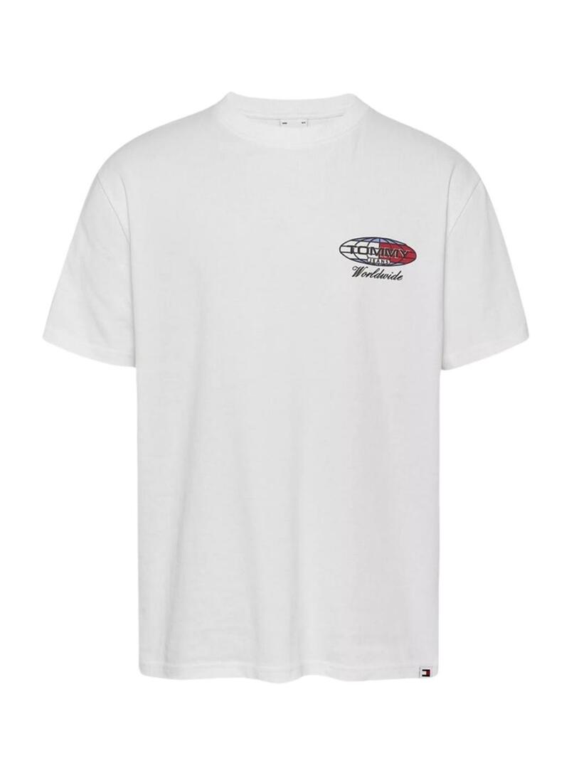 T-shirt Tommy Jeans Expedition bianco per uomo