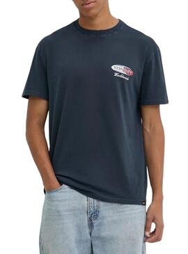 T-shirt Tommy Jeans Expedition blu navy per uomo