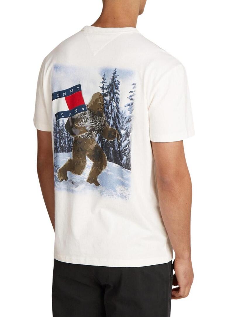 T-shirt Tommy Jeans Fun Novelty bianco per uomo