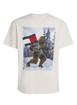 T-shirt Tommy Jeans Fun Novelty bianco per uomo