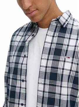 Camicia Tommy Jeans Poplin a quadri per uomo