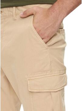 Pantaloni Tommy Jeans Austin cargo beige per uomo