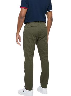 Pantaloni Tommy Jeans Austin verde chino per uomo