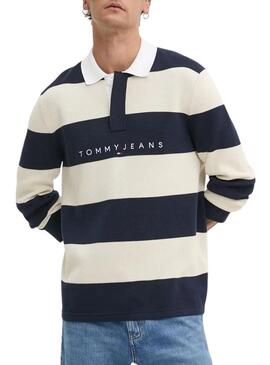 Polo Tommy Jeans Rugby a righe per uomo