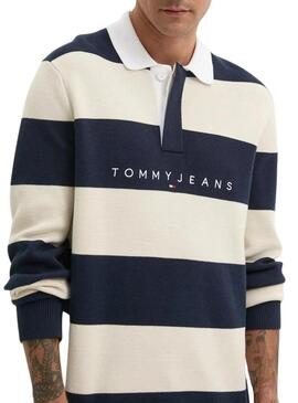 Polo Tommy Jeans Rugby a righe per uomo