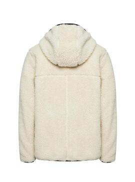 Giacca Tommy Jeans Teddy beige per uomo