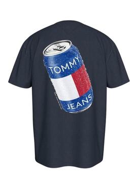 Maglietta Tommy Jeans Fun Novelty blu navy per uomo