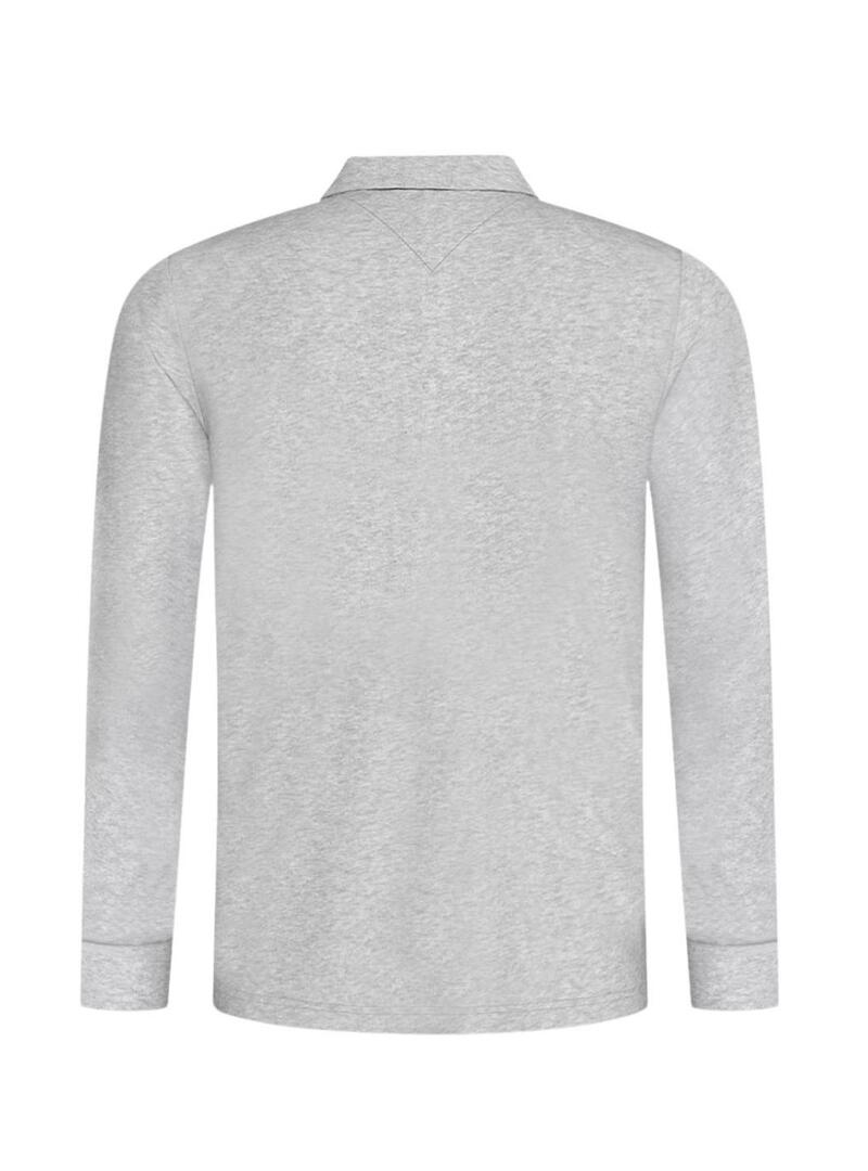 Polo Tommy Jeans Placket grigio per uomo