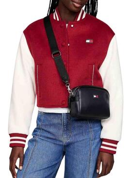 Borsa Tommy Jeans a tracolla Archive nera per donna