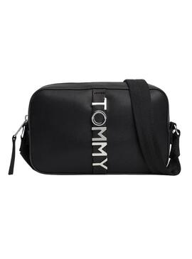 Borsa Tommy Jeans a tracolla City Bold nera per donna