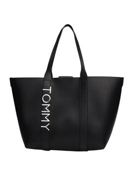 Borsa Tommy Jeans Tote City Bold nera per donna