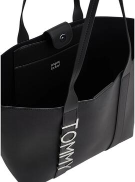 Borsa Tommy Jeans Tote City Bold nera per donna