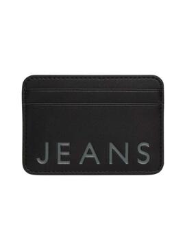 Porta carte Tommy Jeans City Bold nero per donna