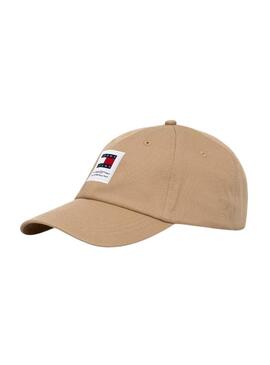 Cappello Tommy Jeans Heritage khaki per uomo