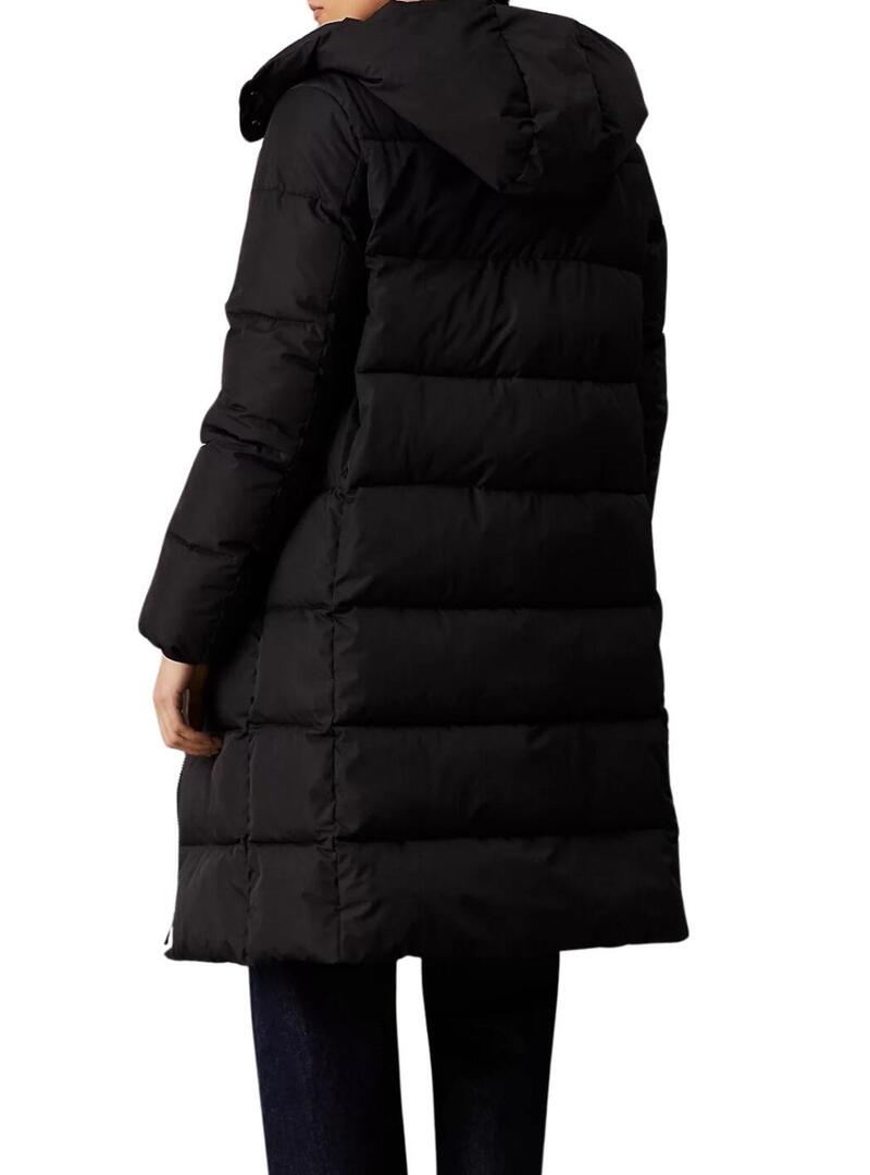 Cappotto Calvin Klein Jeans Monologo nero per donna