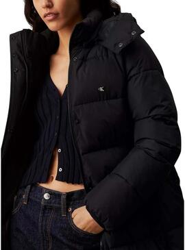 Cappotto Calvin Klein Jeans Monologo nero per donna