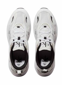 Sneakers Calvin Klein Jeans Retro Tennis bianche per uomo